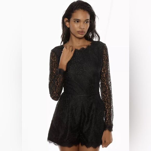 Anthropologie Long Sleeve Lace Romper NWT - Picture 2 of 10